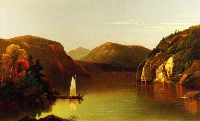 Moore, Albert Joseph Setting Sail on a Lake in the Adirondacks oil painting image